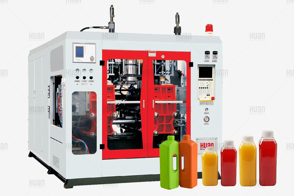 Çift İstasyon 12oz 16oz 24oz 32oz Plastik Pe Hdpe Gıda Garde Suyu Şişesi Yapımı İçecek Ekstrüzyon Şişirme Kalıp Makinesi